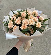 Букет Кремовые розы Латте в Псекупс